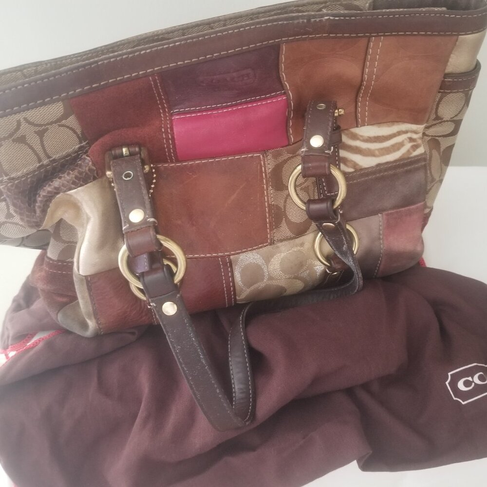 Coach Patchwork Purse Vintage Pink - GUC